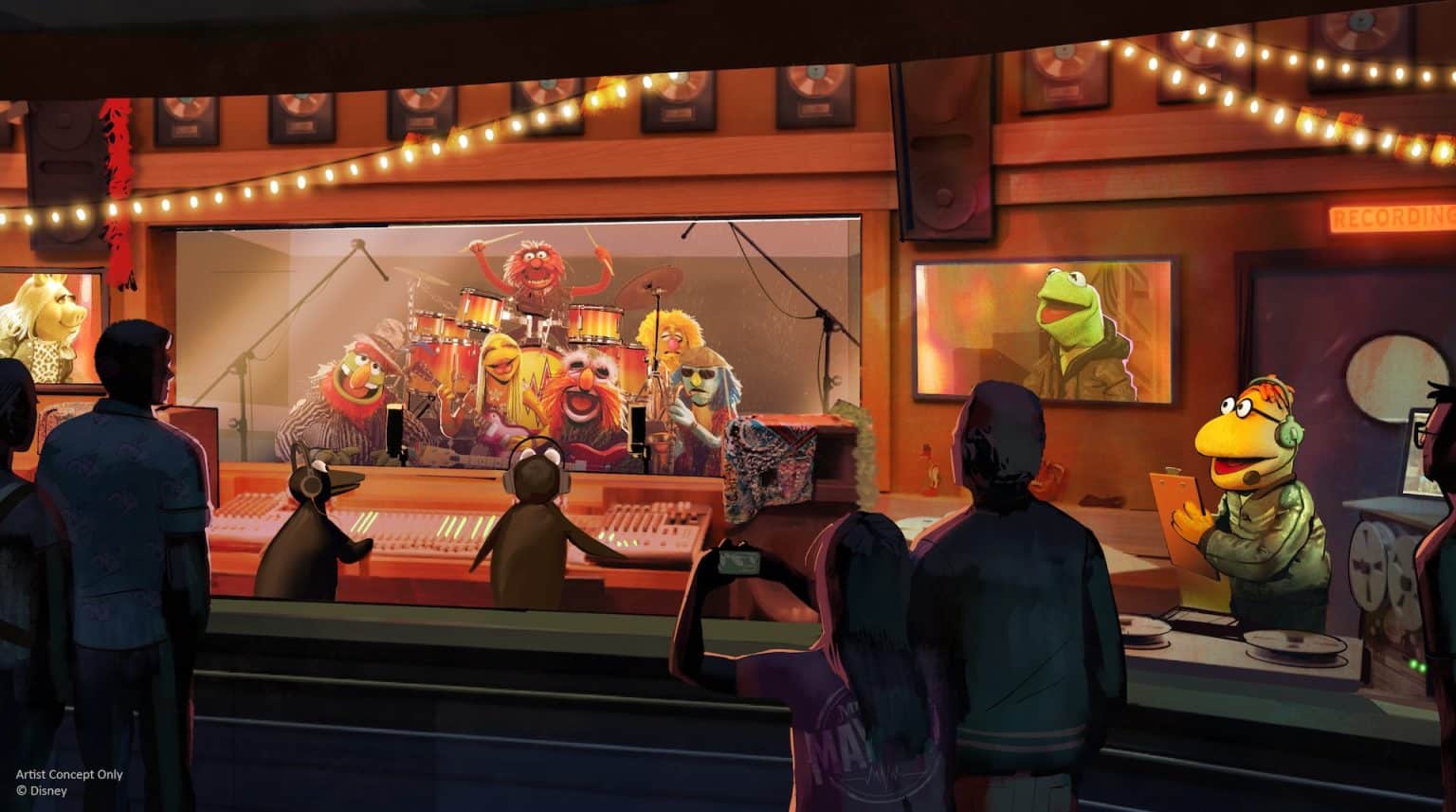 The Electric Mayhem Arrives at Rock n Roller Coaster Starring The Muppets