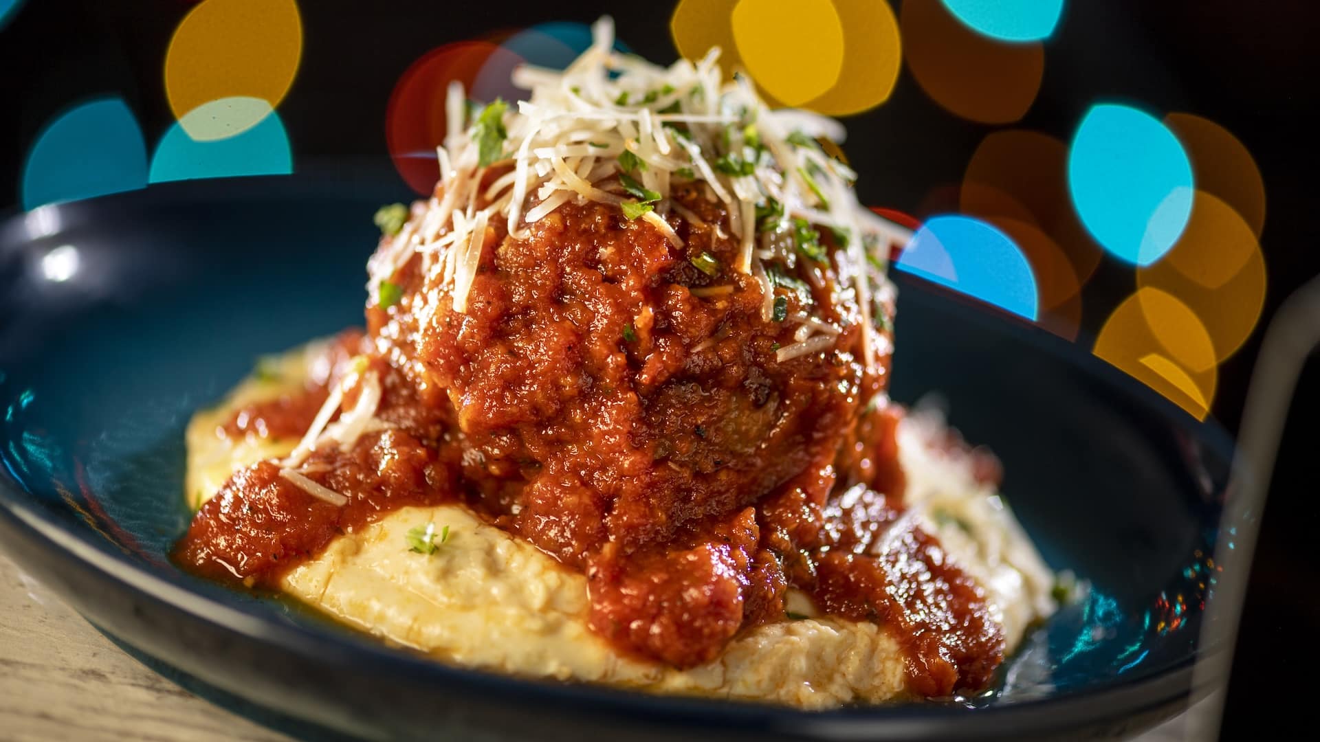 2025WDWDJNFoodieGuideMeatballPolenta | The Main Street Mouse 2025 wdw djn foodie guide meatball polenta