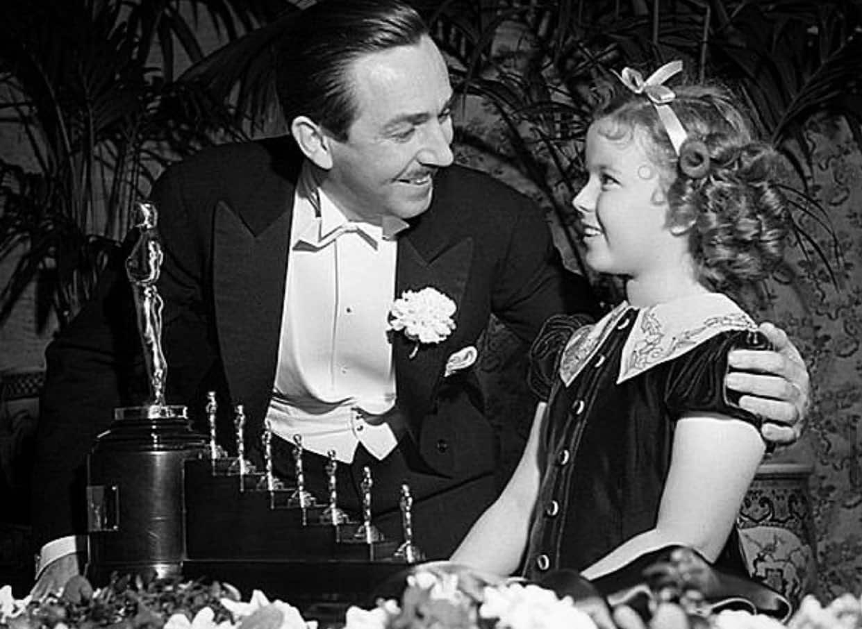 Walt Disney and Shirley Temple and the Oscars for Snow White and the Seven Dwarfs | The Main Street Mouse Walt Disney and Shirley Temple and the Oscars for Snow White and the Seven Dwarfs