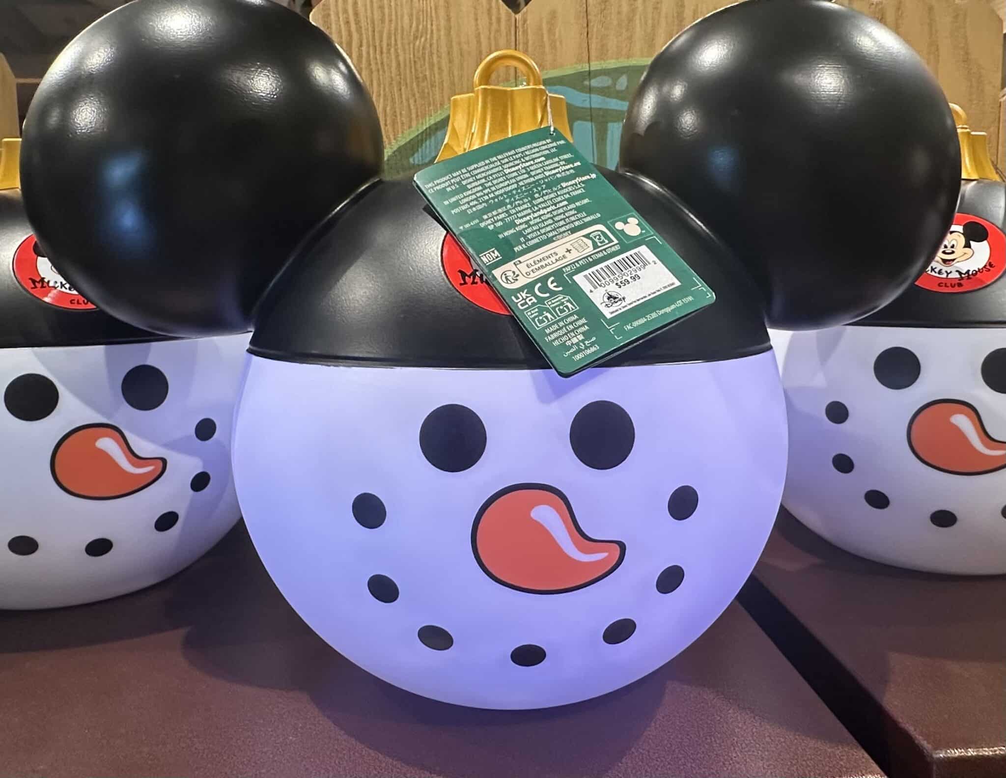Mickey peppermint swirl light