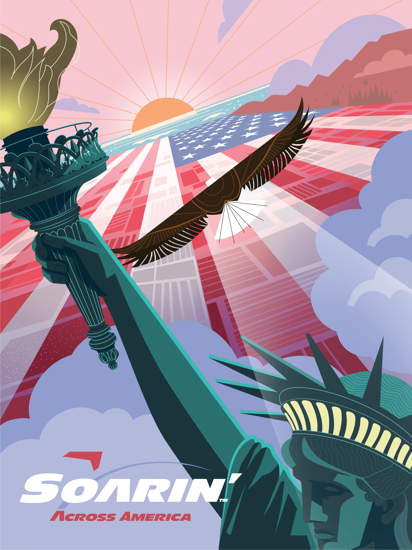 Soarin across america attraction poster