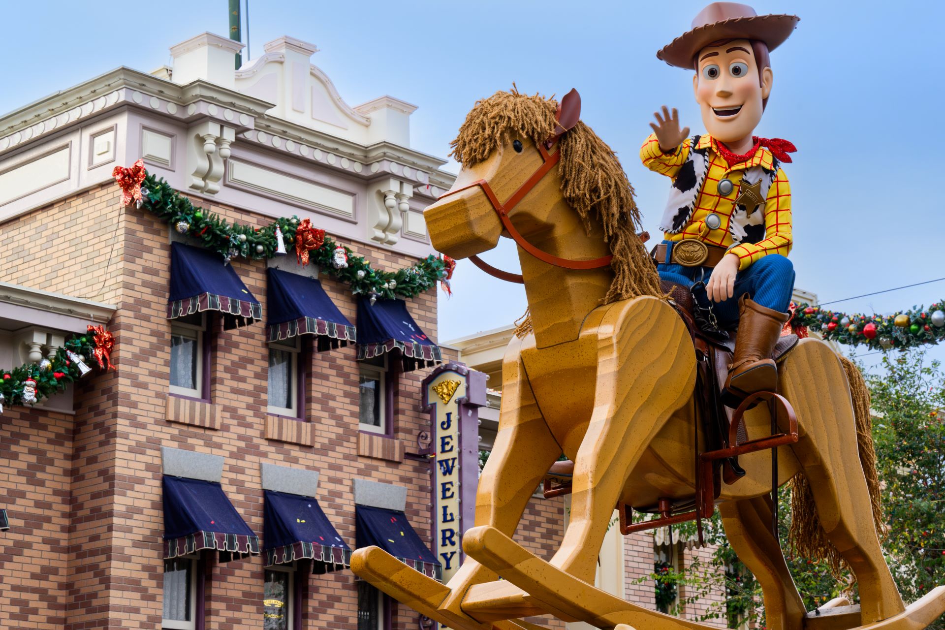 Woody-During-A-Christmas-Fantasy-Parade-at-Disneyland