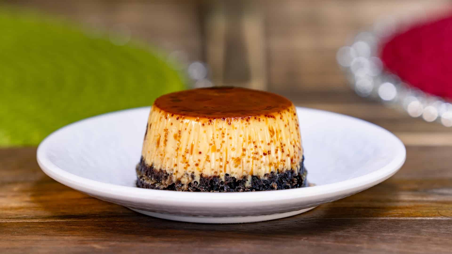 2025DLRFOHFoodieGuideChocolateFlan | The Main Street Mouse 2025 dlr foh foodie guide chocolate flan
