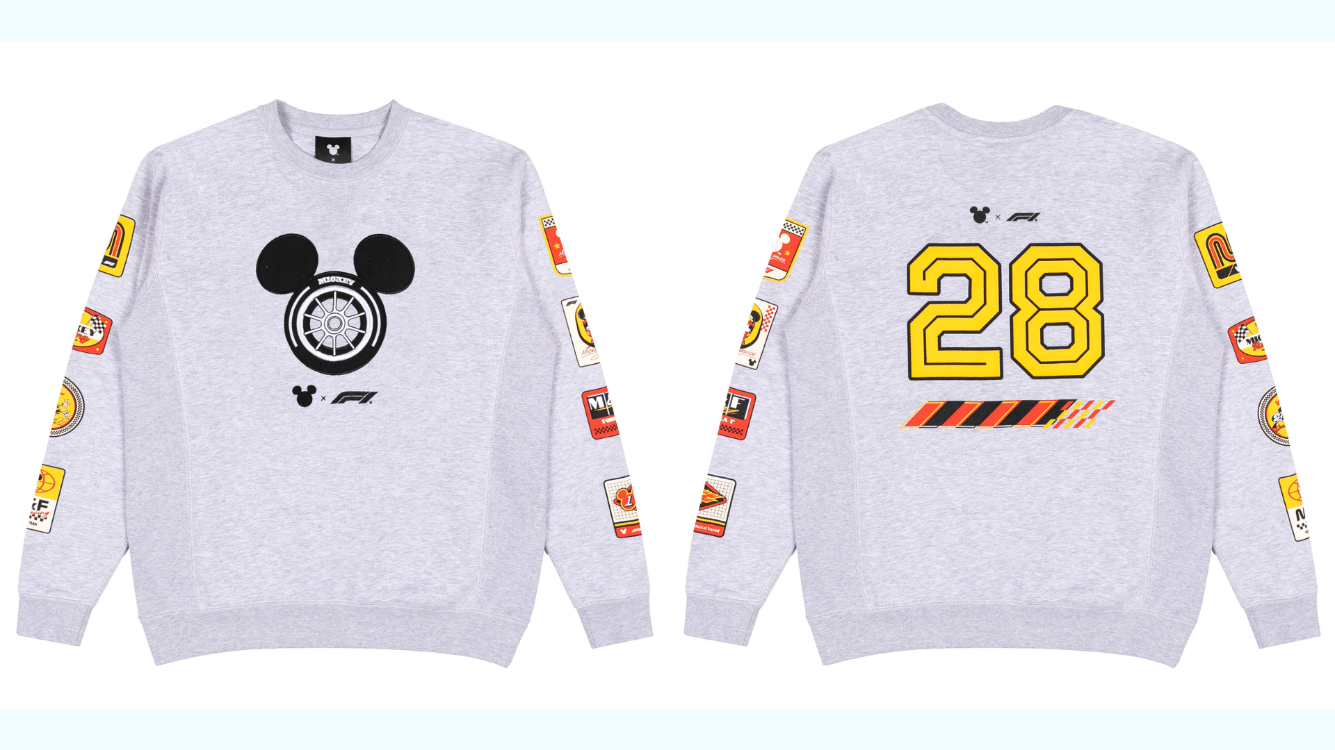 DisneyxFormula1EmbroideredCrew | The Main Street Mouse Disney x formula 1 embroidered crew
