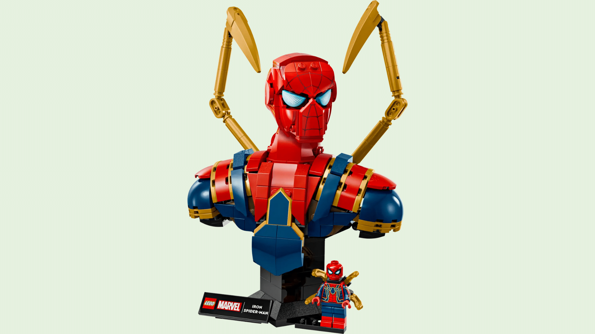 Lego iron spider man bust