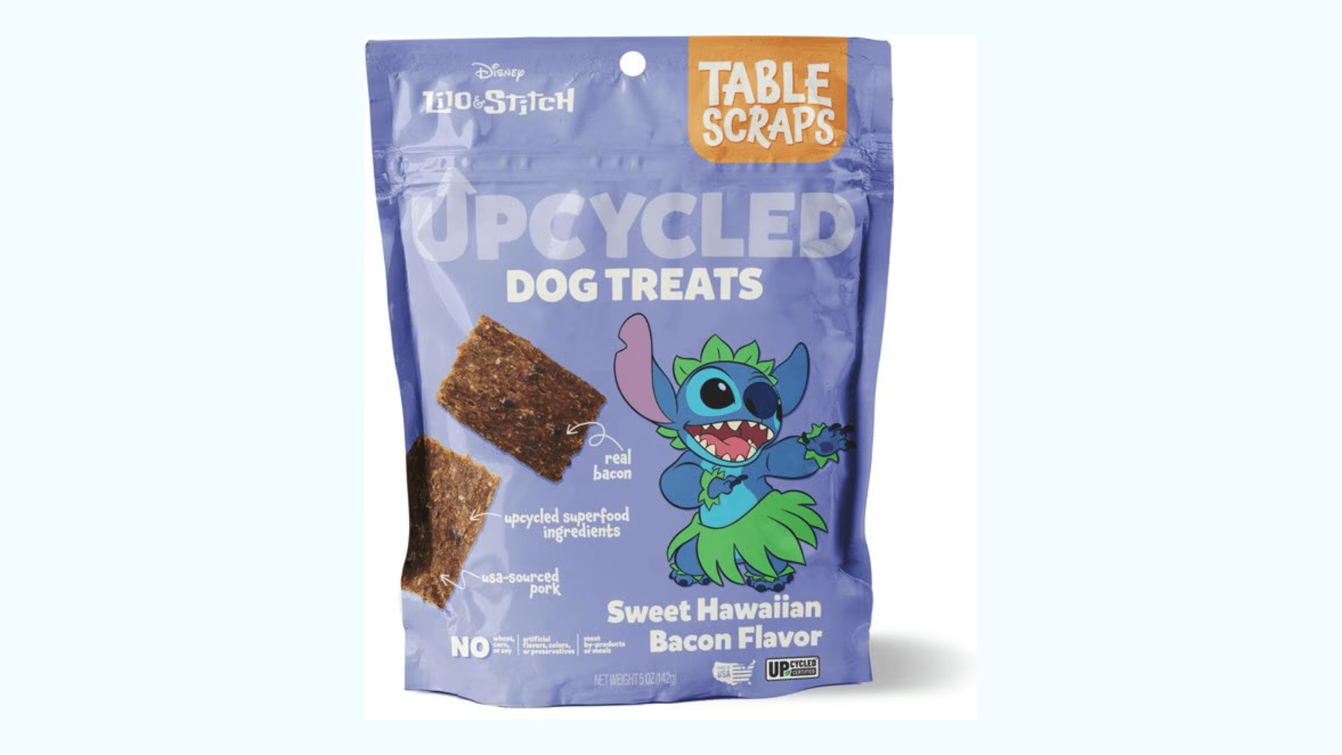 Upcycled dog treats sweet hawaiian bacon