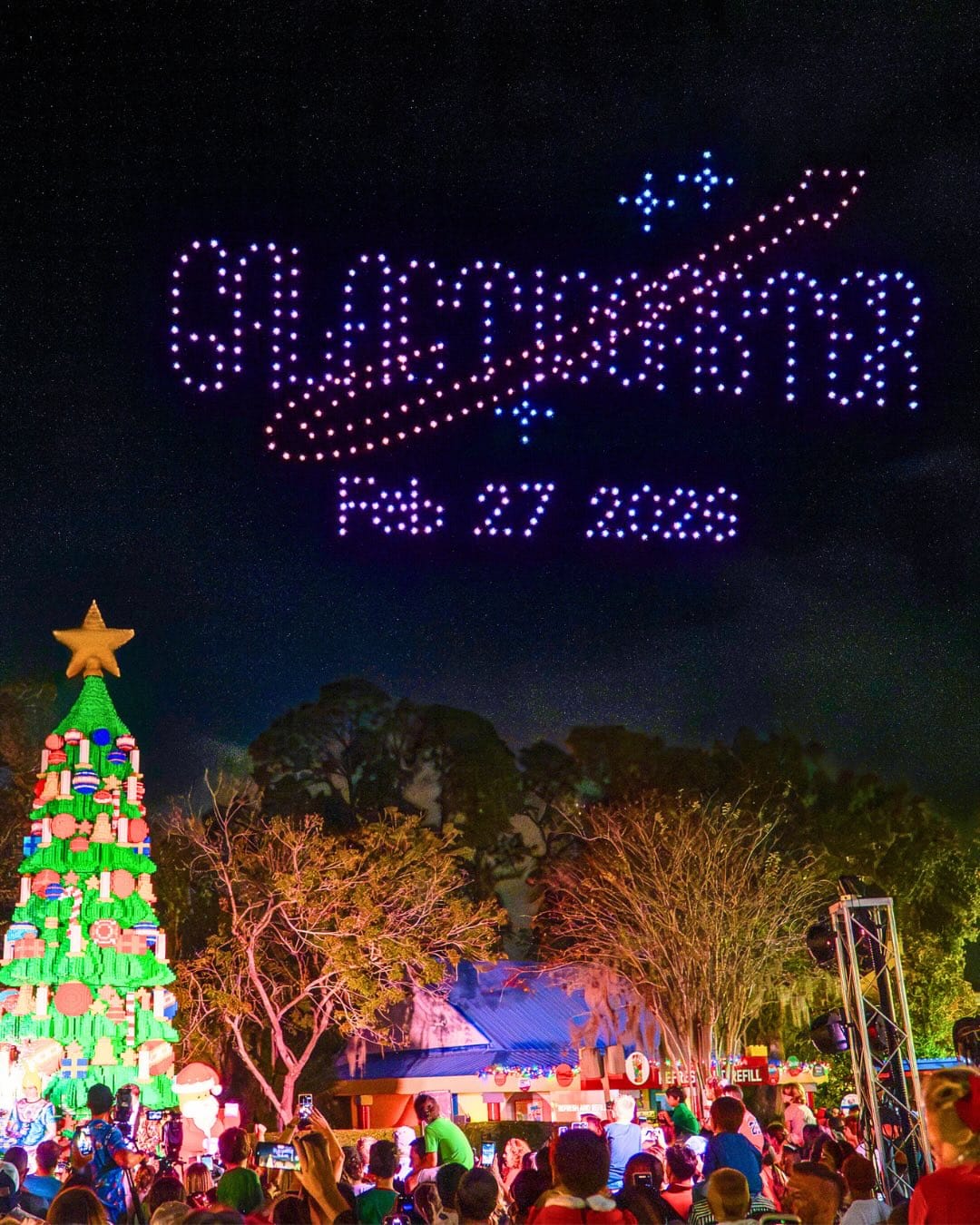Legoland Florida Reveals Galacticoaster Opening Date During Spectacular Tree Lighting Event