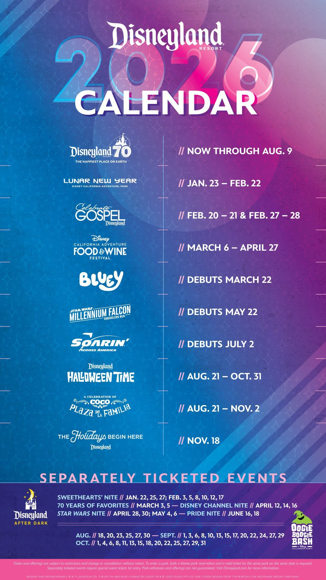 DIsneylandResort2026Calendar1 | The Main Street Mouse Disneyland resort 2026 calendar 1