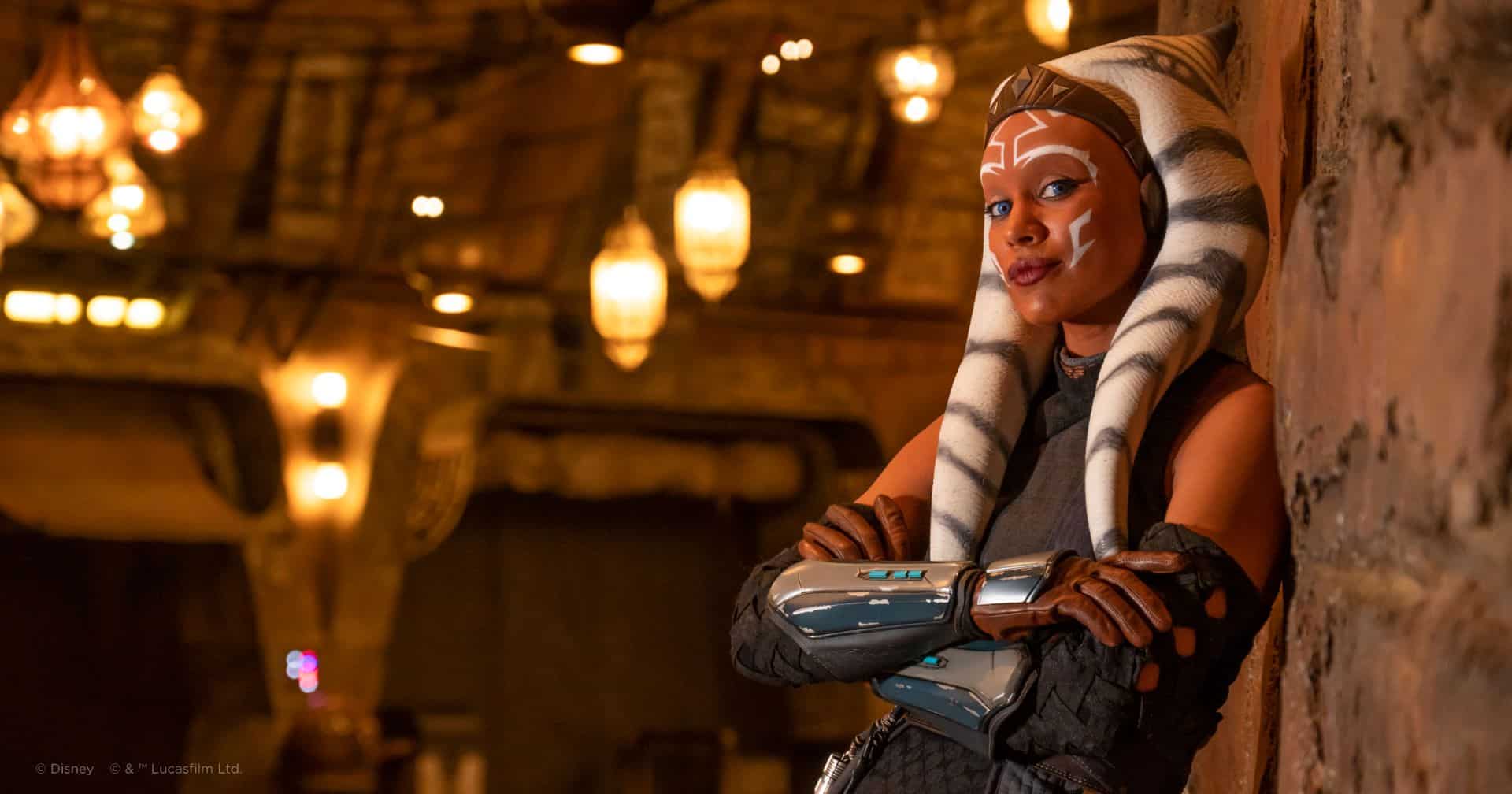 Ahsoka tano in star wars galaxys edge in disneyland park
