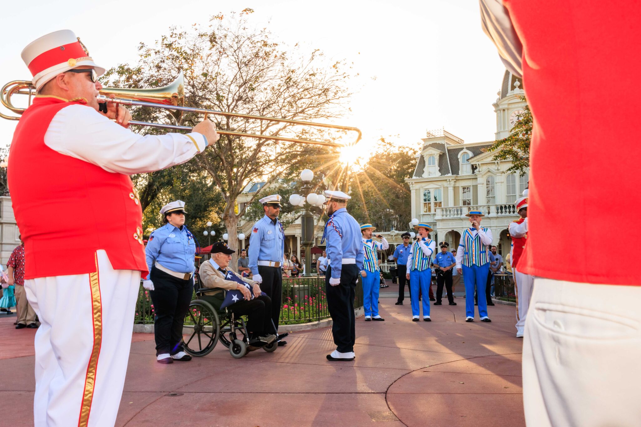 Magic Kingdom flag retreat | The Main Street Mouse Magic Kingdom Flag Retreat
