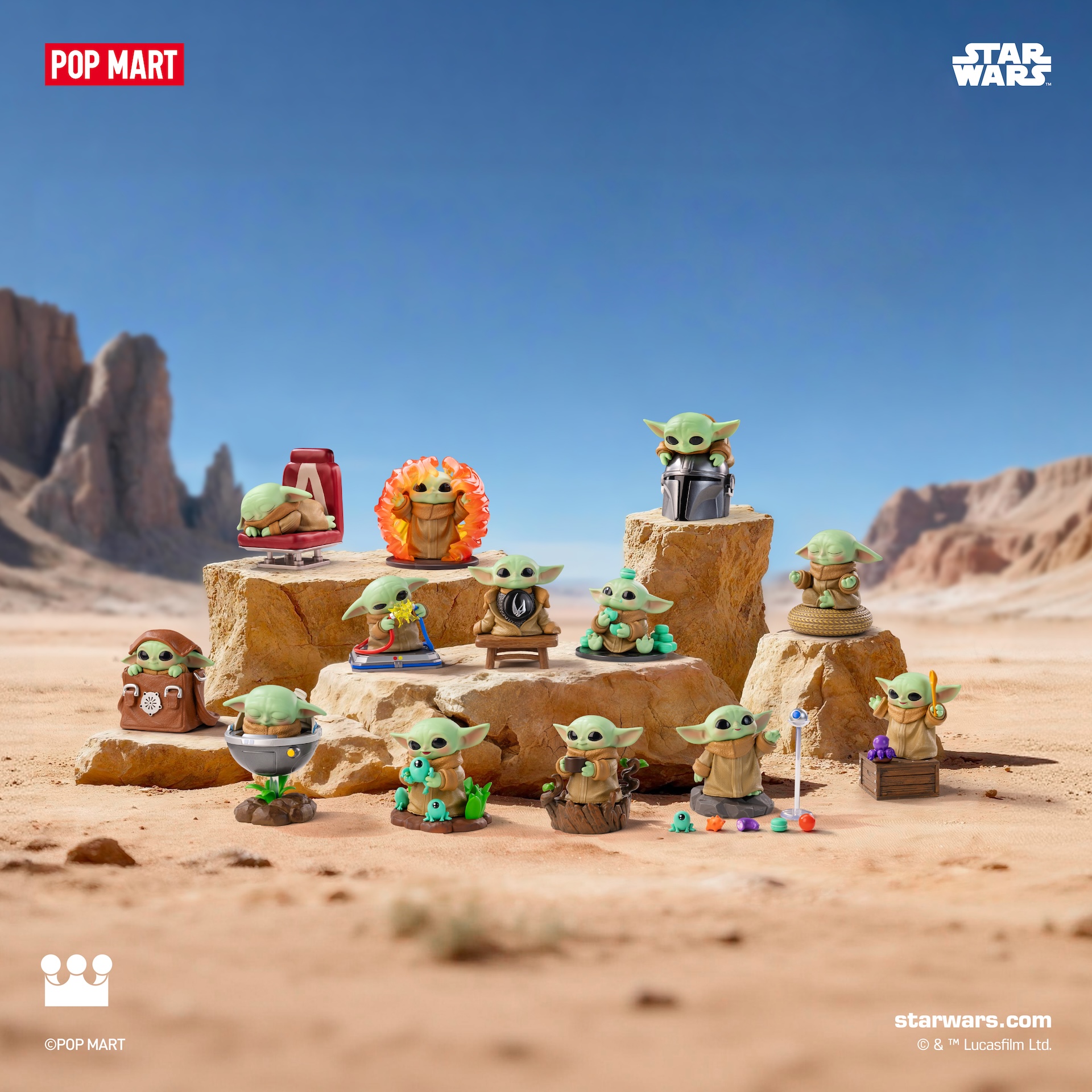 Grogu Tiny But Mighty Series Figures from POP MART | The Main Street Mouse Grogu Tiny but Mighty Series Figures from Pop Mart