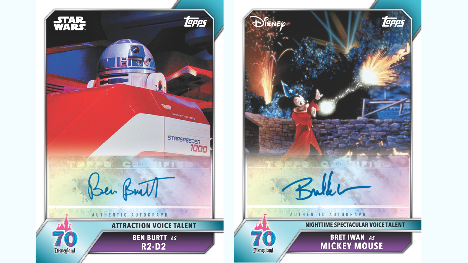 AutographCardsMickeyMouseandr2D2 | The Main Street Mouse Autograph cards mickey mouse and r2 d2