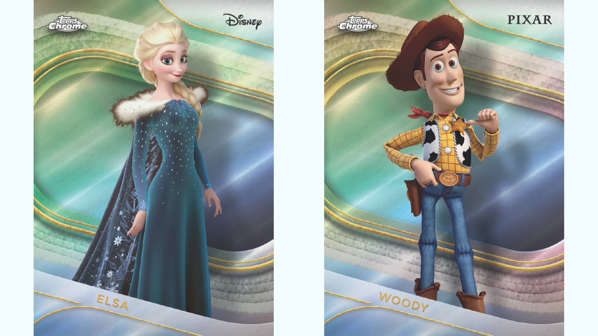 ElsaandWoodyToppsDisneyCards1 | The Main Street Mouse Elsa and woody topps disney cards 1