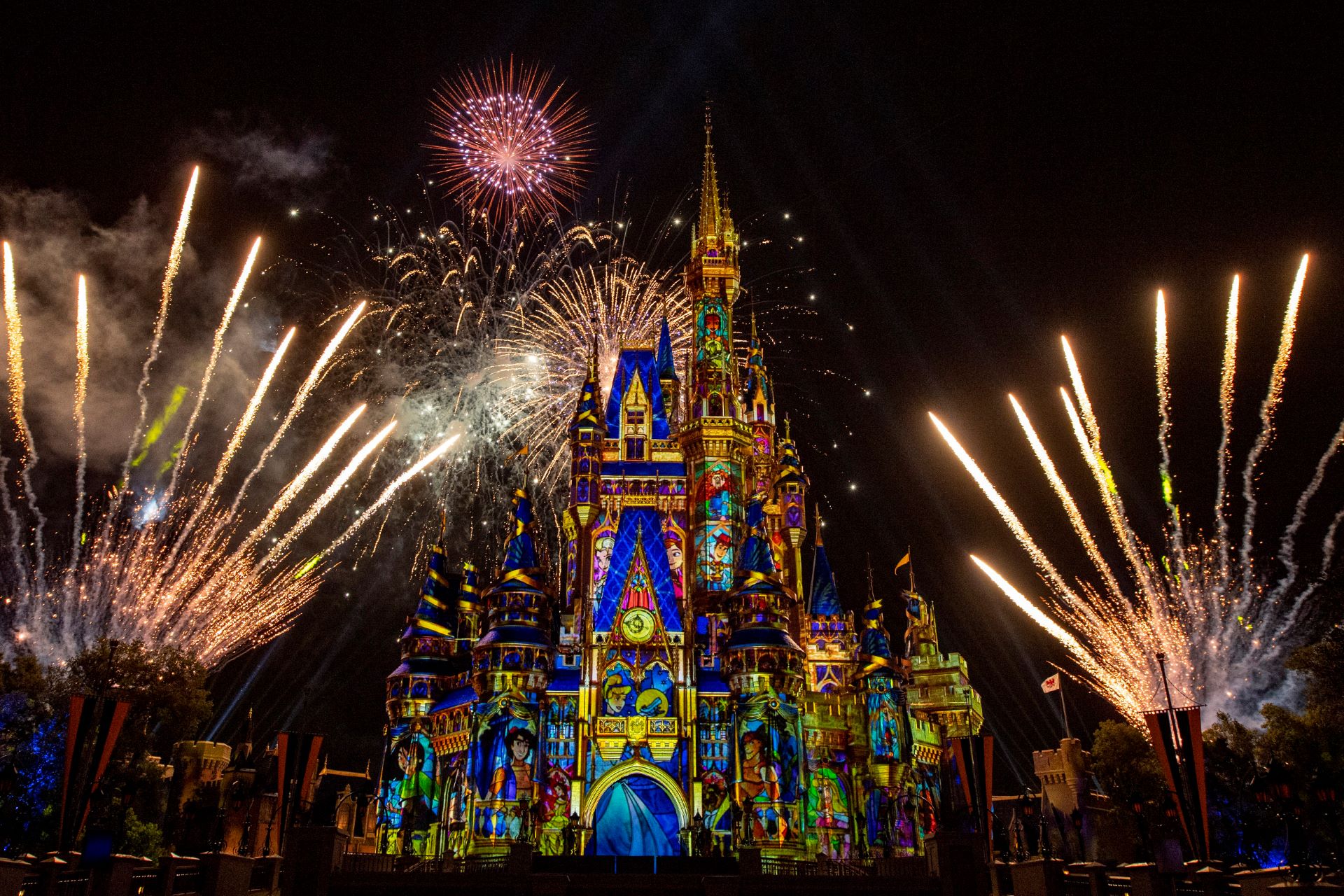 Fireworks at magic kingdom valentines day