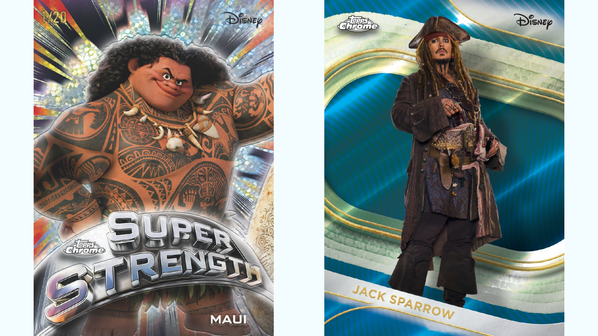 MauiandJackToppsDisneyCards1 | The Main Street Mouse Maui and jack topps disney cards 1