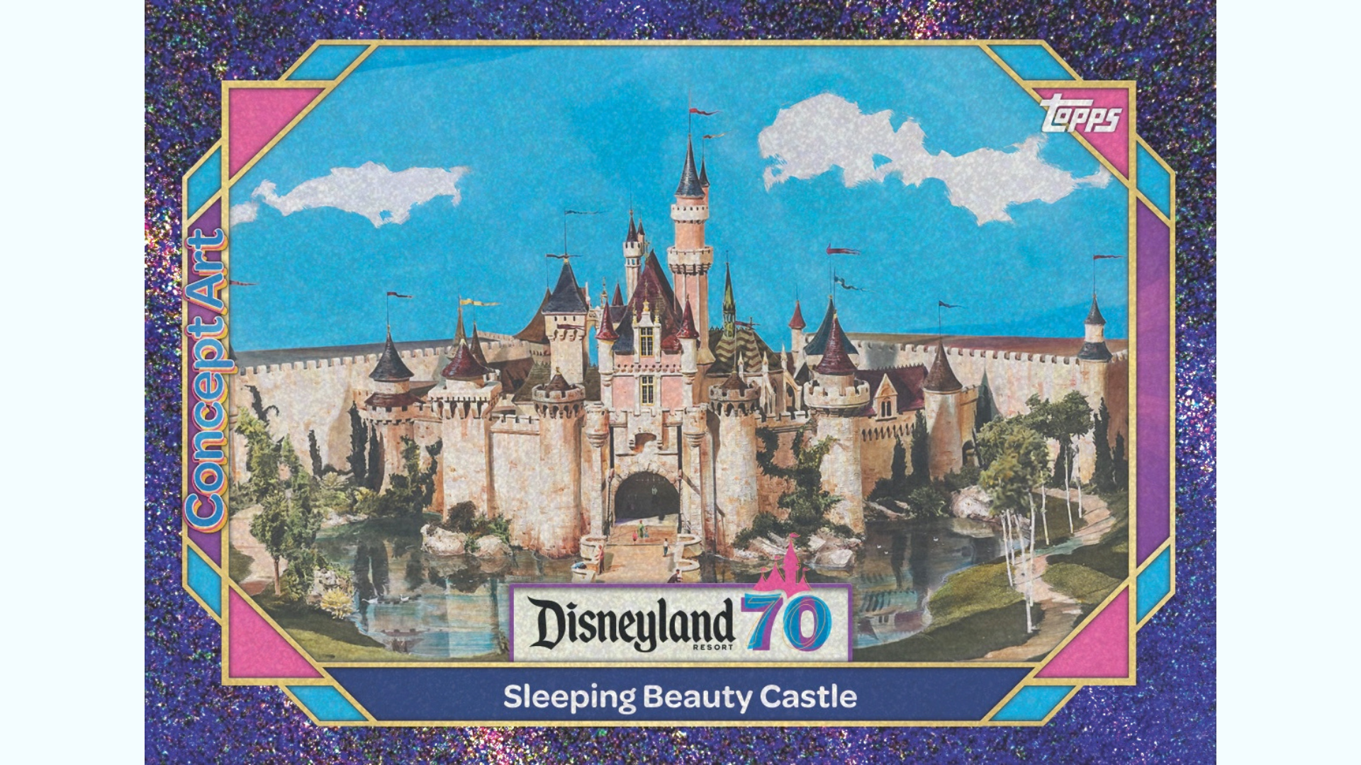 SleepingBeautyCastleTradingCard | The Main Street Mouse Sleeping beauty castle trading card