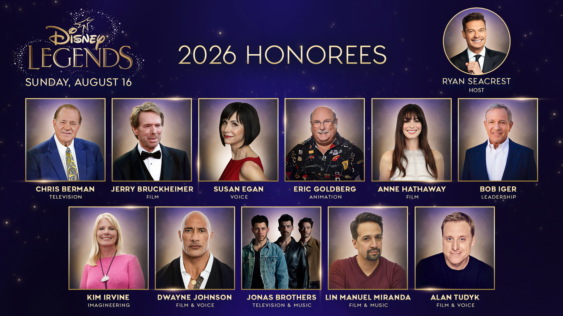 Disney Announces 2026 Legends Award Honorees Full List Inside