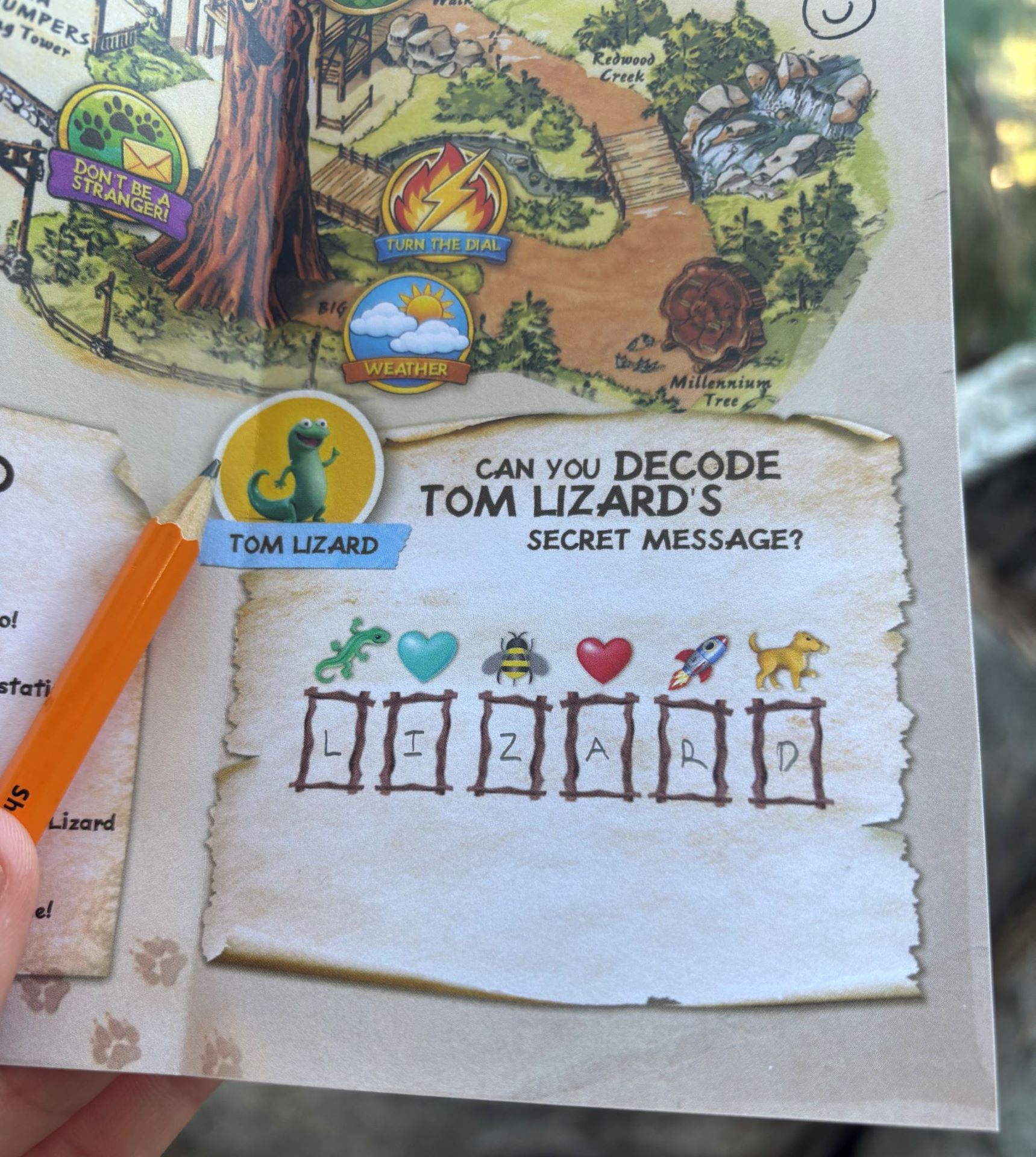 Tom lizard decoder at california adventure