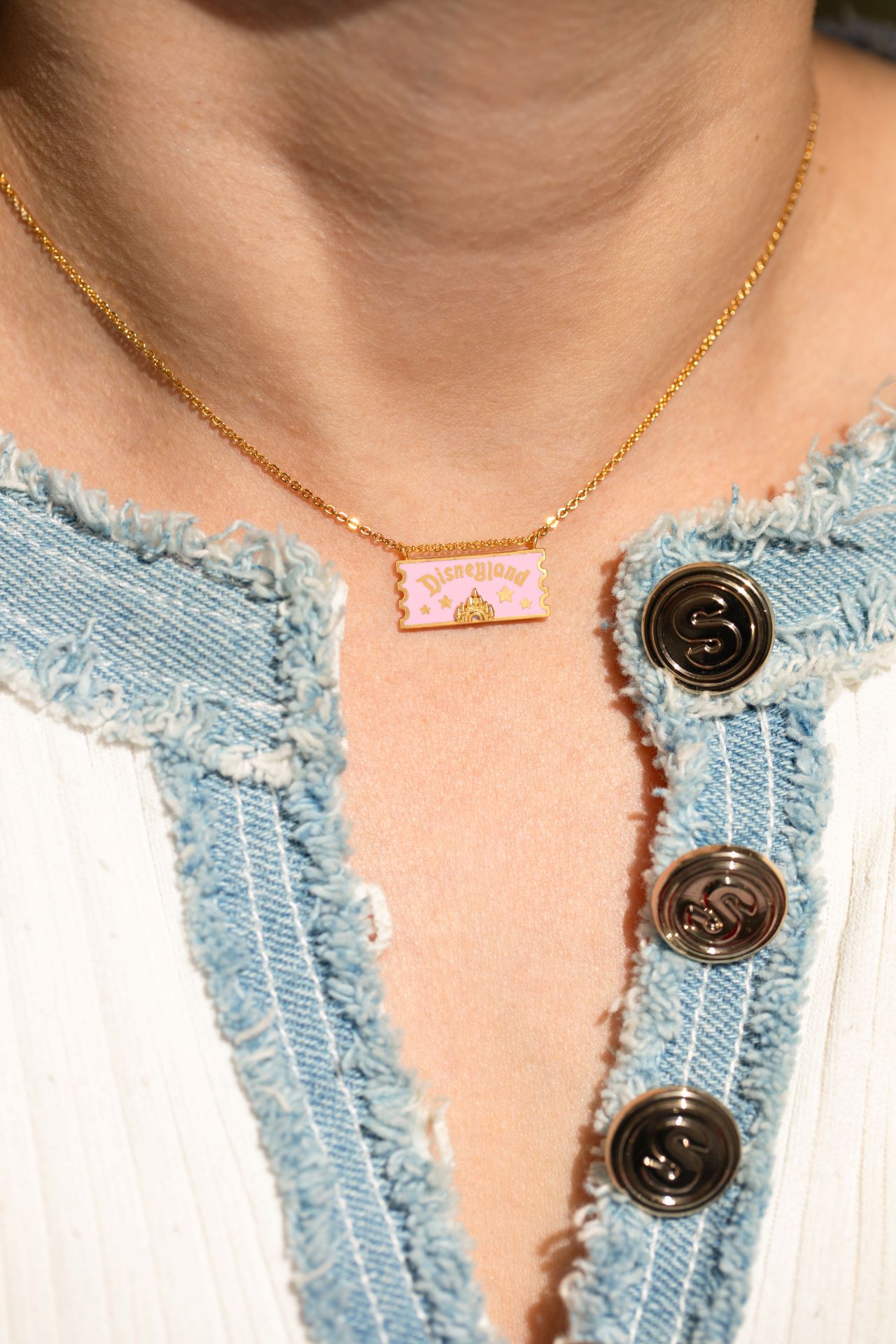 DisneyParkTicketNecklace | The Main Street Mouse Disney park ticket necklace