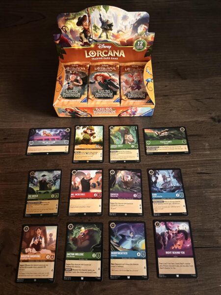 Disney Lorcana Wilds Unknown Booster Pack and Cards