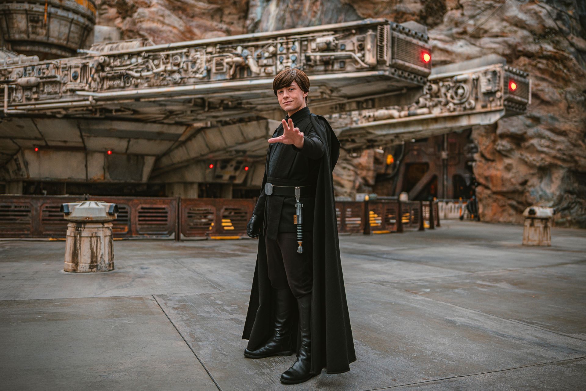 Luke skywalker at star wars galaxys edge at disneyland