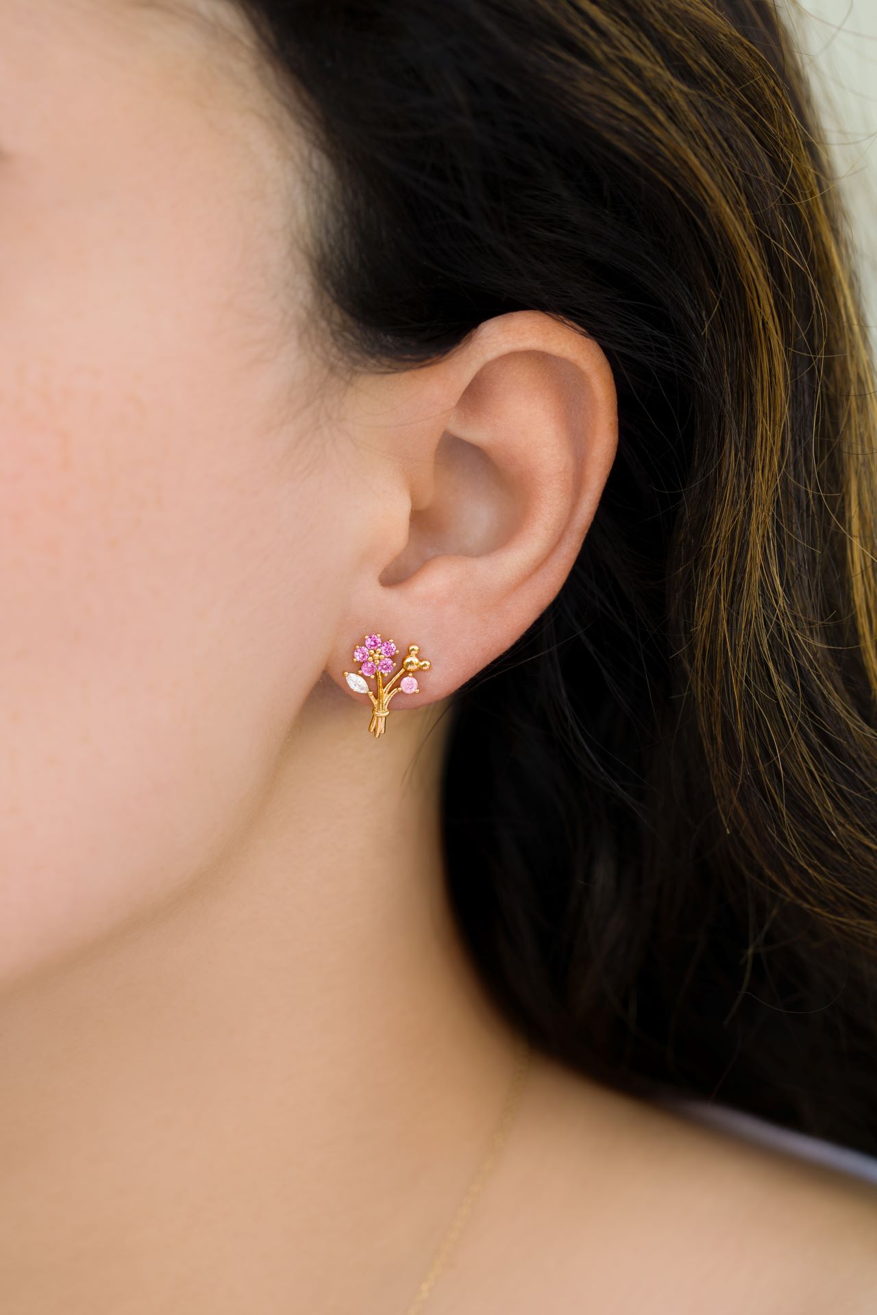 MickeyMouseFloralEarrings | The Main Street Mouse Mickey mouse floral earrings