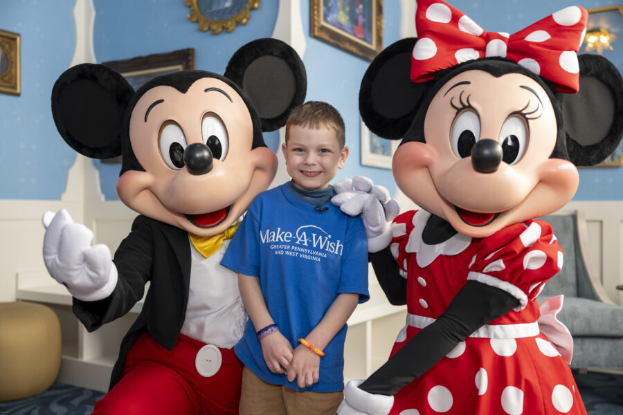 Paxton with Mickey and Minnie