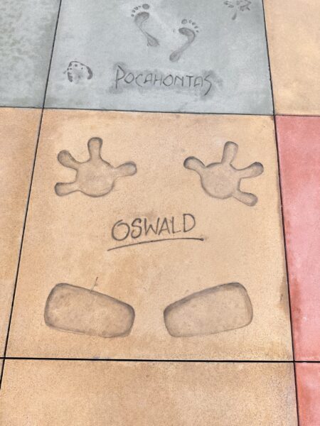 the Walt Disney Studios Courtyard Oswald