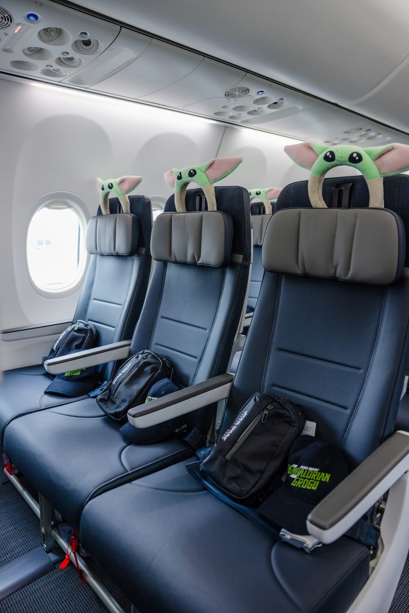 Alaska Airlines Mandalorian and Grogu Interior