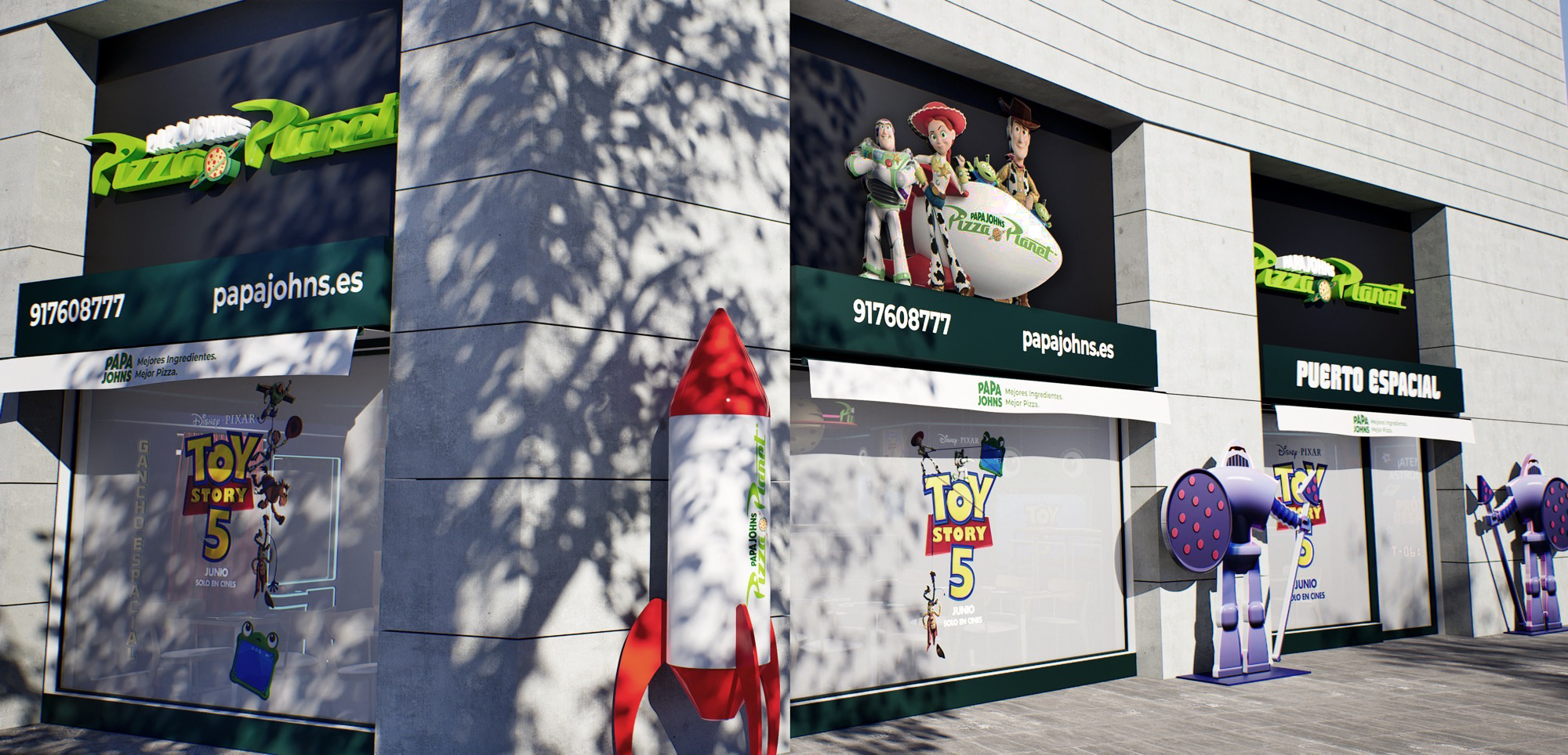 Papa Johns Toy Story Pop Up Madrid