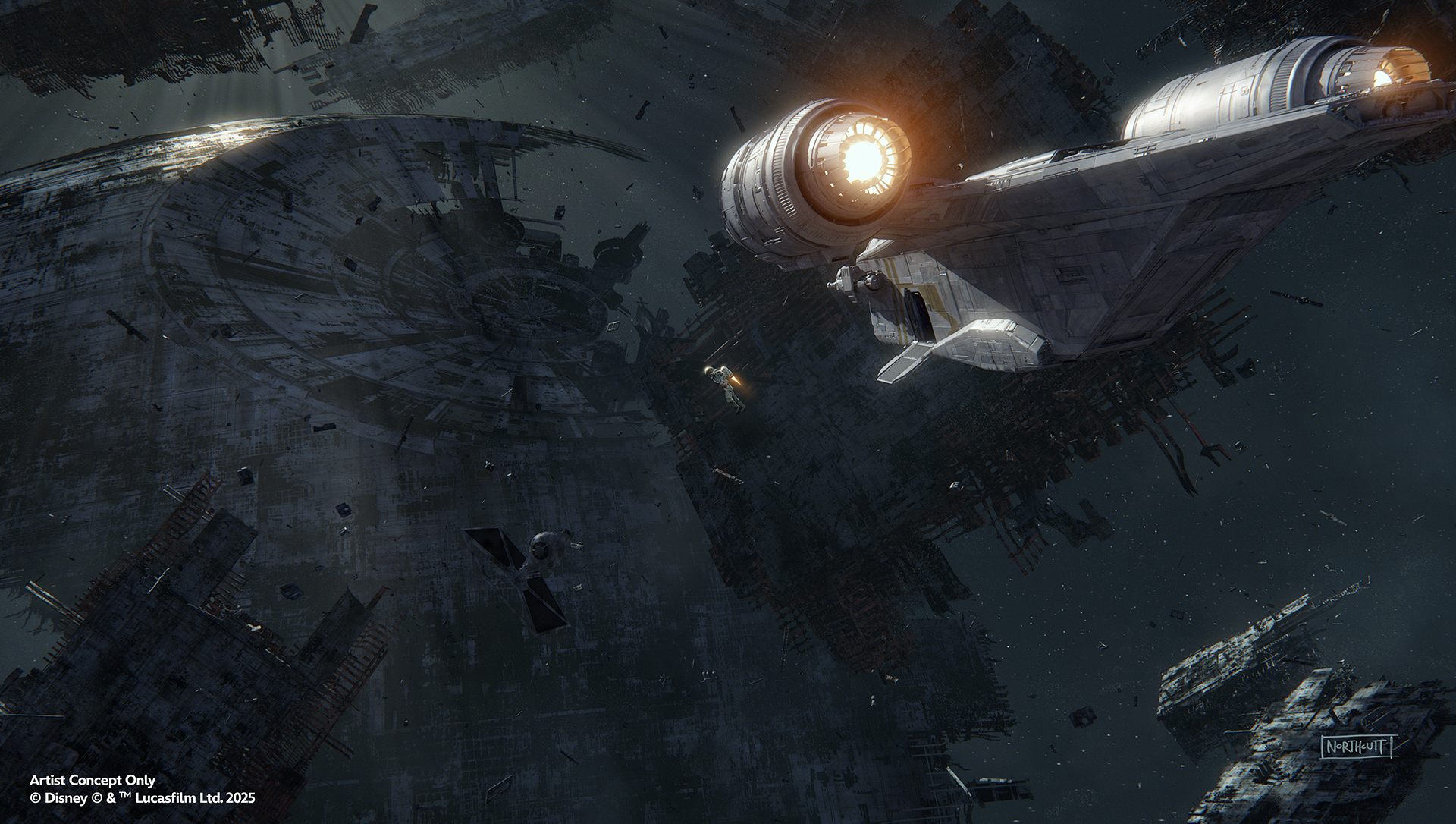 MillenniumFalconSmugglersRunDeathStarRuins | The Main Street Mouse Millennium falcon smugglers run death star ruins