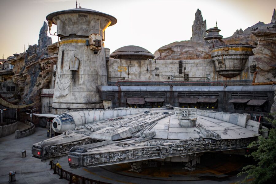 Millennium Falcon in Star Wars Galaxys Edge in Disneyland Park