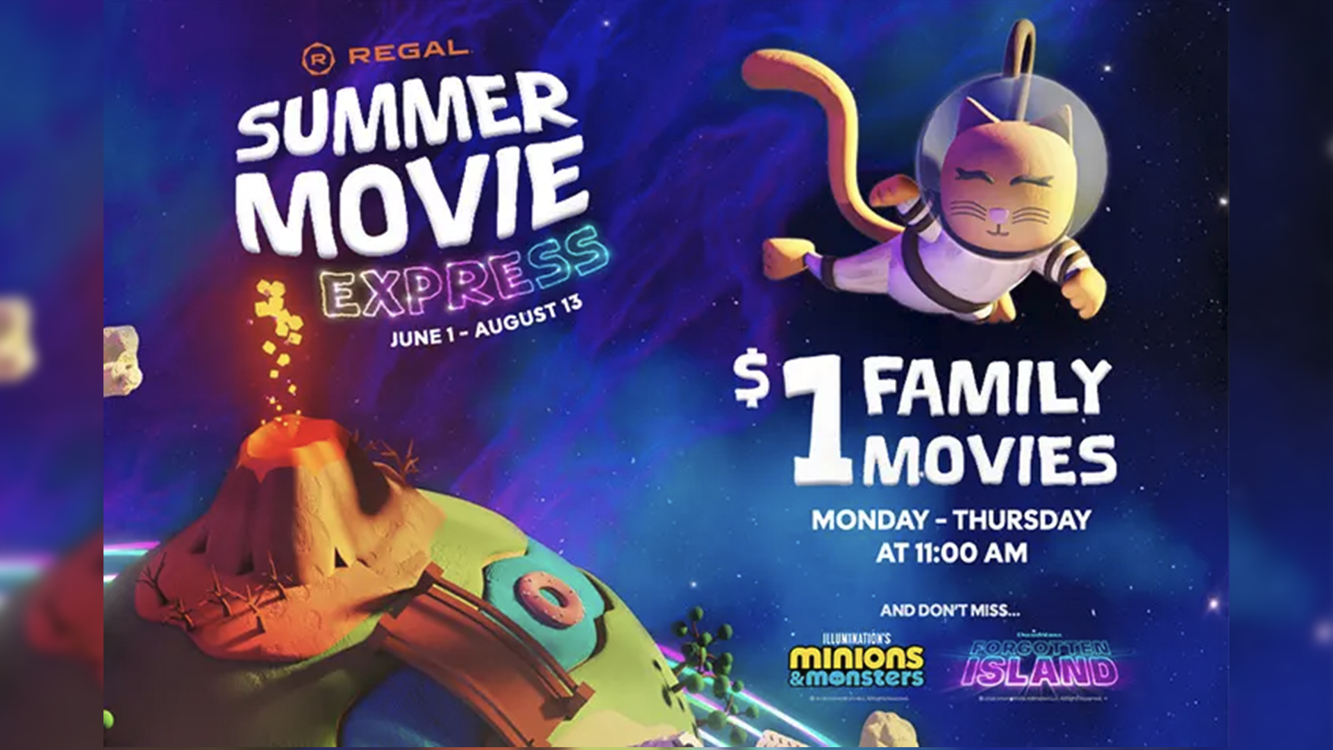 Regals Summer Movie Express Returns with $1 Family friendly Movies All Summer Long