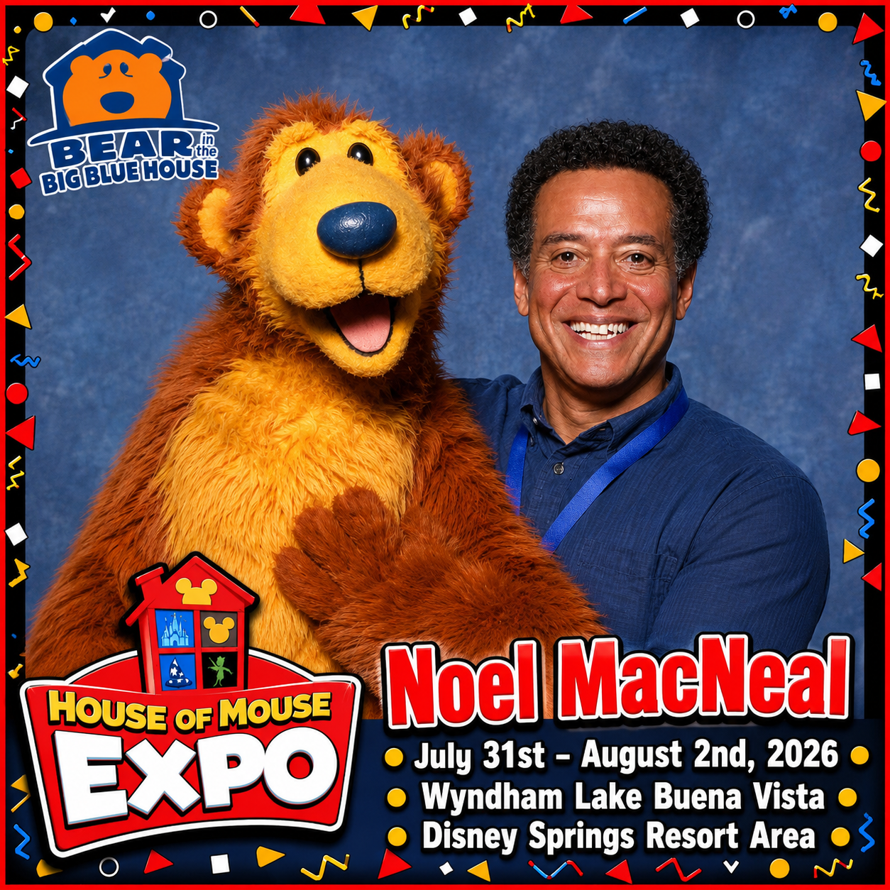 Noel MacNeil Bear in the Big Blue House | The Main Street Mouse Noel Macneil Bear in the Big Blue House