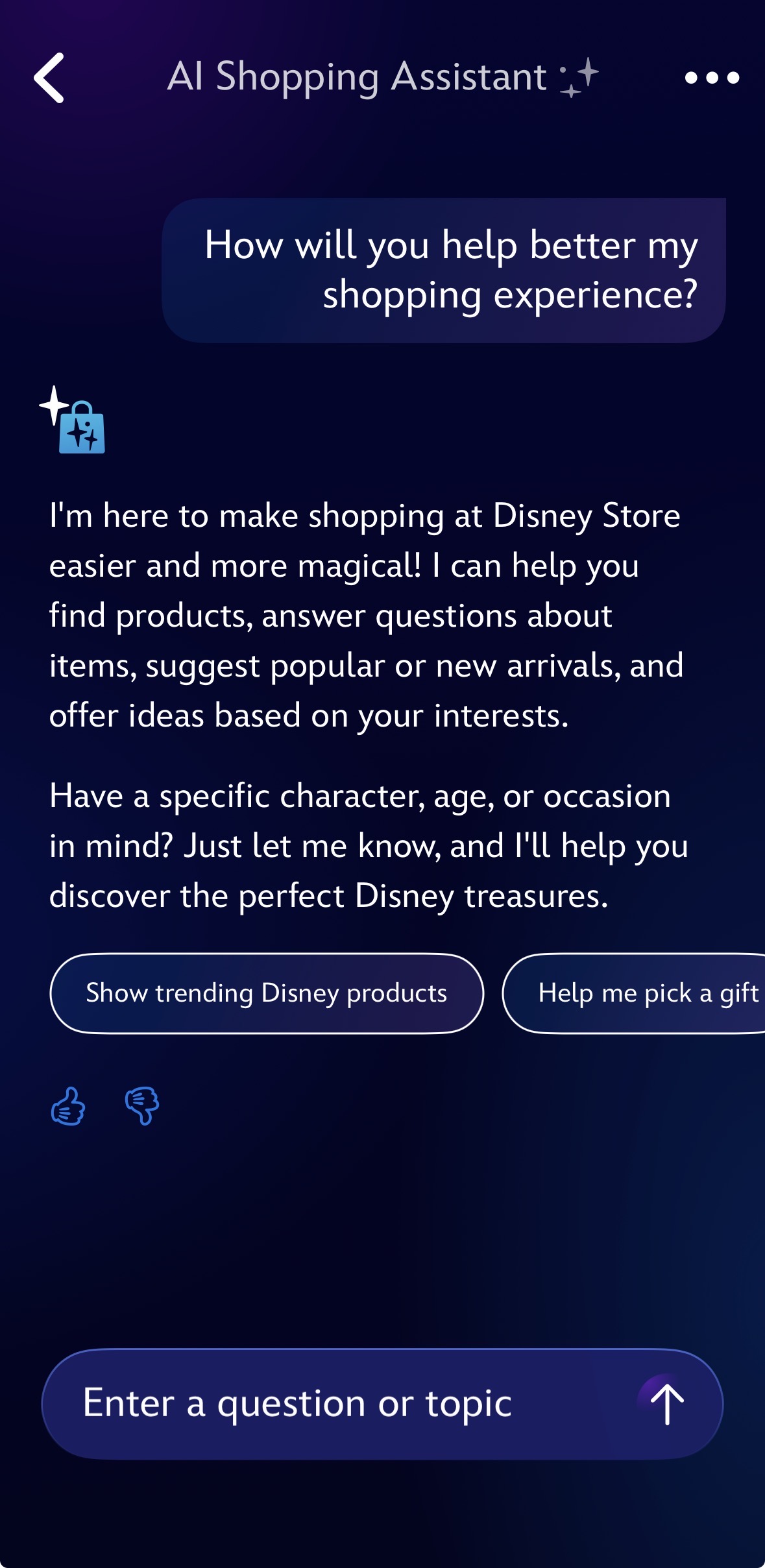 Disney Store Ai Shopping Assistant 2