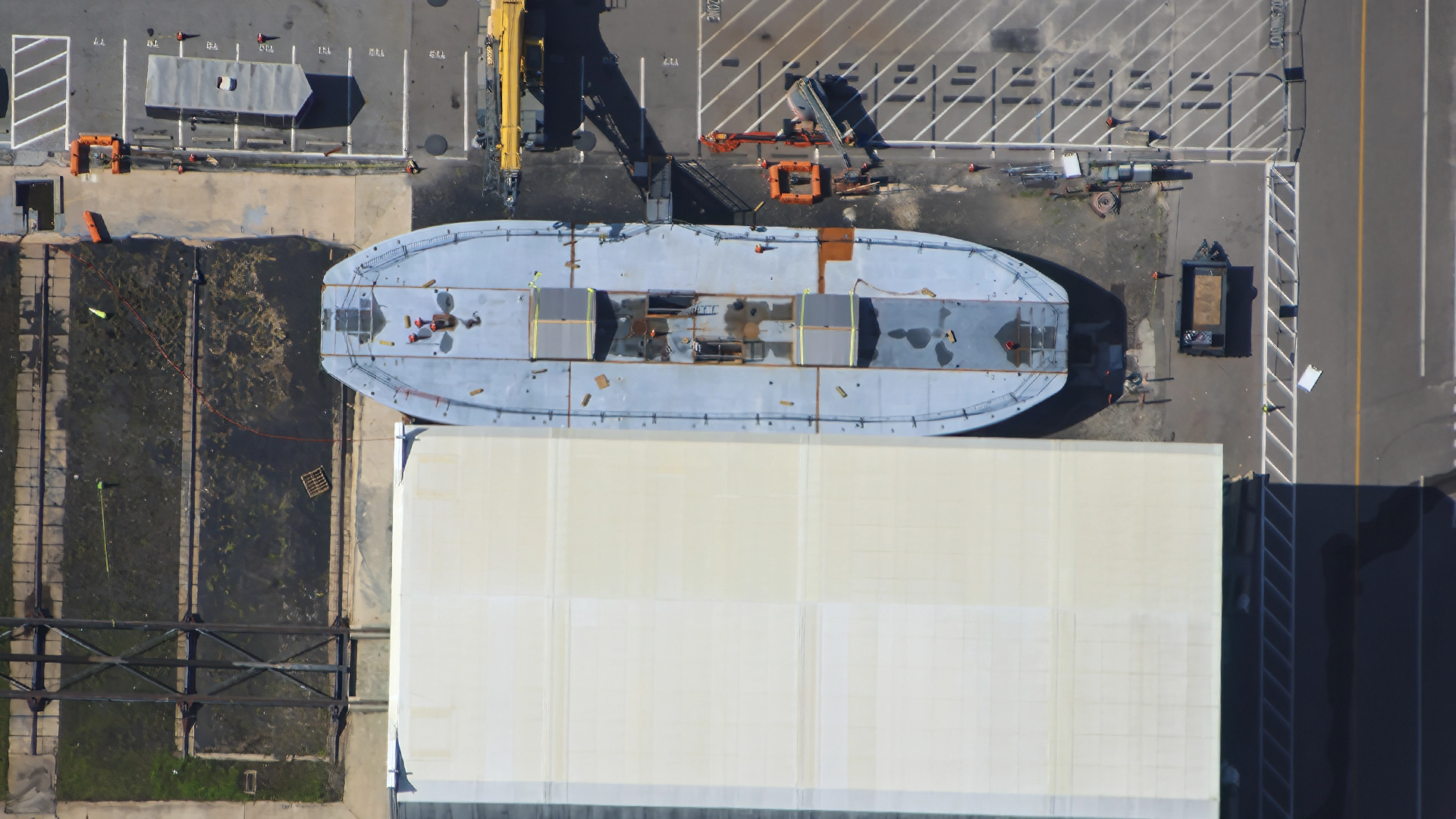 Take a Peek Aerial Photos Show Magic Kingdoms New Ferryboat Taking Shape at Walt Disney World | The Main Street Mouse Take a Peek Aerial Photos Show Magic Kingdom's New Ferryboat Taking Shape at Walt Disney World