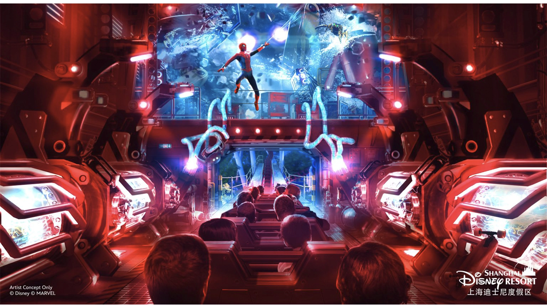 Shanghai Disneylands Spider man Roller Coaster Just Hit a Huge Milestone