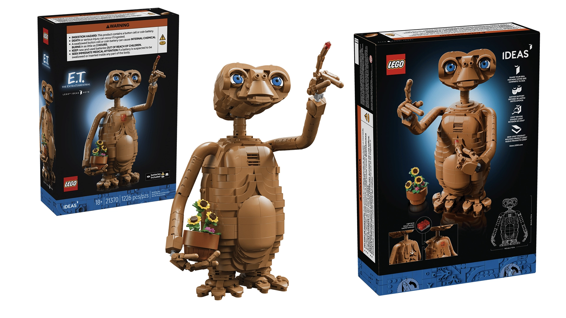 Lego Announces Et the Extra terrestrial Set Nearly a Quarter of His Life size Height