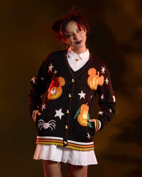 Her Universe Mickey pumpkin cardigan | The Main Street Mouse Her Universe Mickey Pumpkin Cardigan