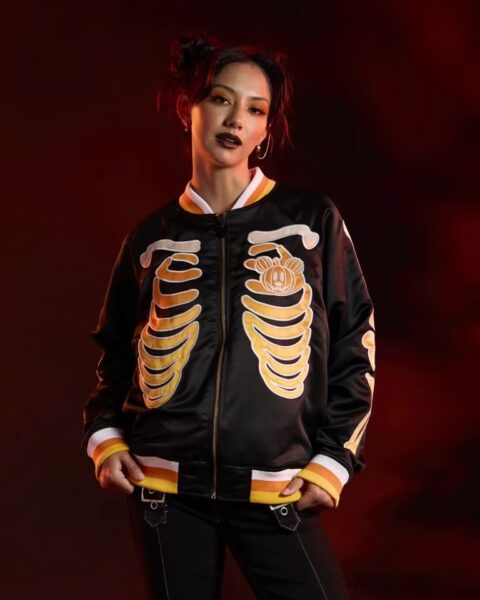 Her Universe Disney Halloween GlowInTheDark Reversible Varsity Jacket | The Main Street Mouse Her Universe Disney Halloween Glow in the dark Reversible Varsity Jacket