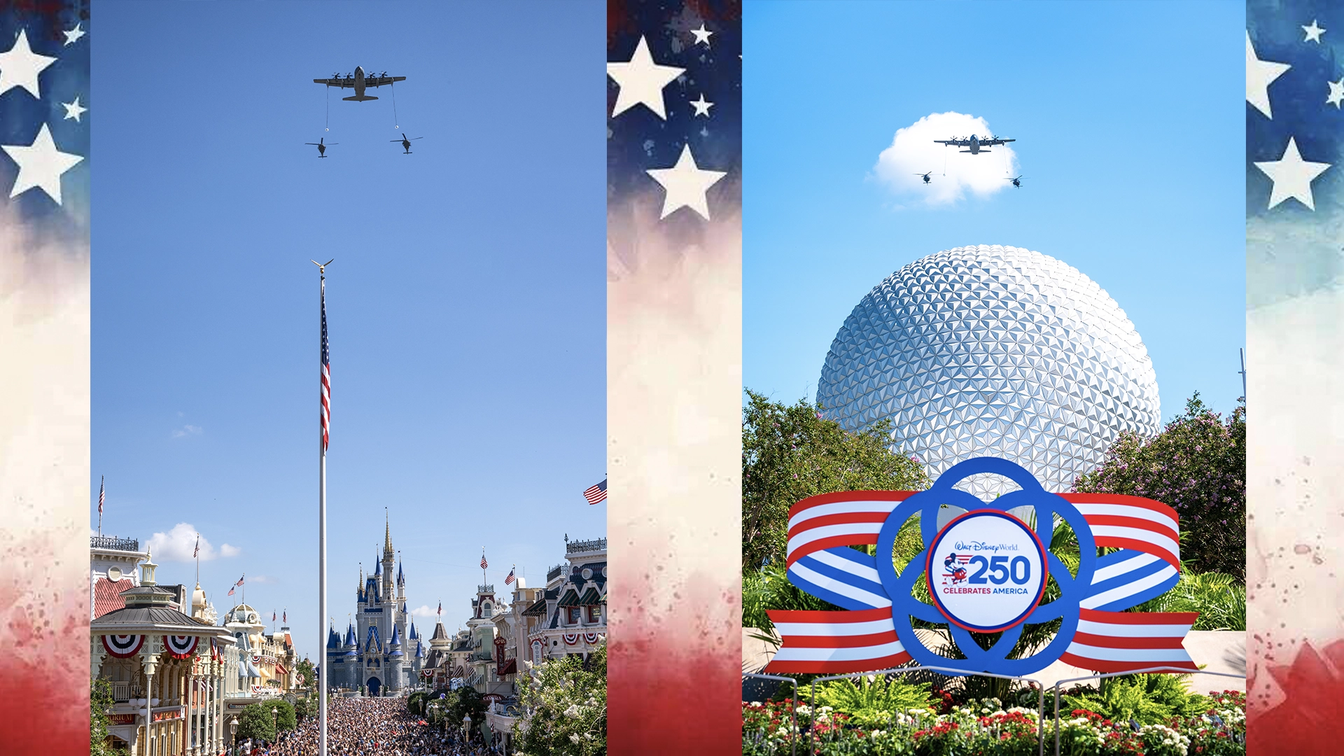US Air Force Flyover Soars Over Magic Kingdom and EPCOT for Independence Day | The Main Street Mouse Us Air Force Flyover Soars over Magic Kingdom and Epcot for Independence Day